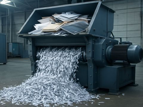Trituradora de documentos confidenciales